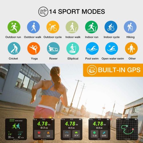  [아마존베스트]UMIDIGI Smartwatch Uwatch3 GPS Fitness Tracker Wristwatch, Waterproof Fitness Watch For Men And Women