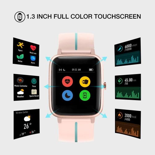  [아마존베스트]UMIDIGI Smartwatch Uwatch3 GPS Fitness Tracker Wristwatch, Waterproof Fitness Watch For Men And Women