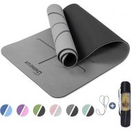 UMINEUX Yoga Mat Extra Thick 1/3 Non Slip Yoga Mats for Women with Alignment Marks Eco Friendly TPE Fitness Exercise Mat with Carrying Strap & Storage Bag