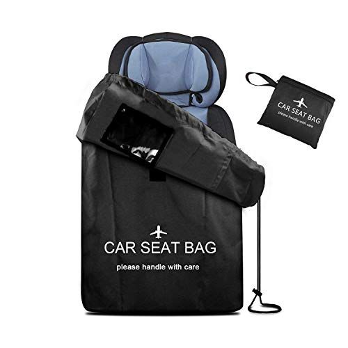  UMJWYJ Car Seat Bag Large Gate Check Travel Luaage Bag with Backpack Shoulder Straps, Lightweight Car Seat Storage Bag Stroller Carrier for Airplanes Trains