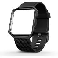 [아마존베스트]UMTELE for Fitbit Blaze Bands, Silicone Replacement Strap with Stainless Steel Frame for Fitbit Blaze