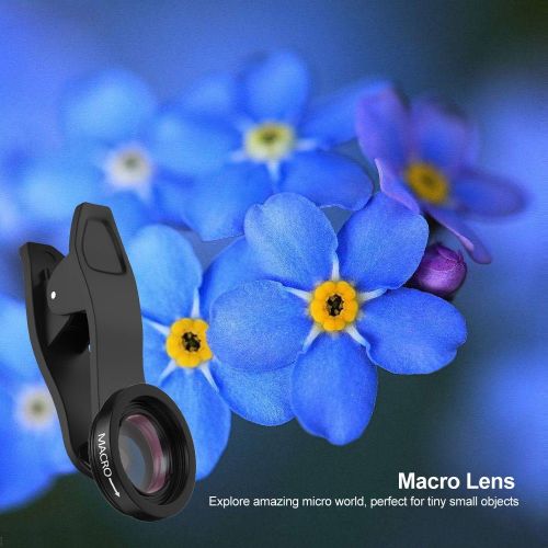  Cell Phone Camera Lens, 4 in 1 Phone Camera Lens, UMTELE 12X Telephoto Lens + Fisheye Lens + Wide Angle Lens + Macro Lens with Remote Shutter