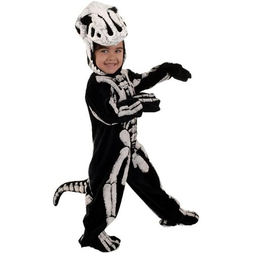  UNDERWRAPS Toddlers T-Rex Skeleton Costume - Fossil Black/White