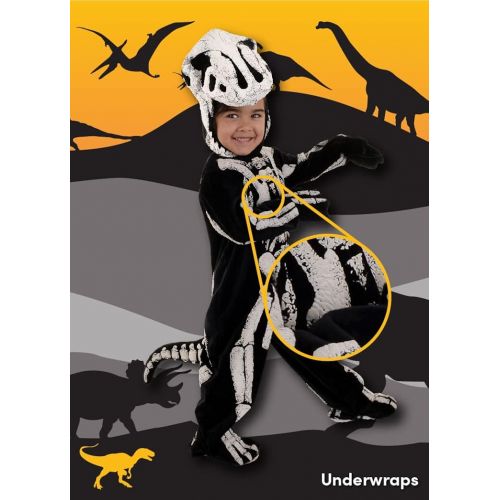  UNDERWRAPS Toddlers T-Rex Skeleton Costume - Fossil Black/White