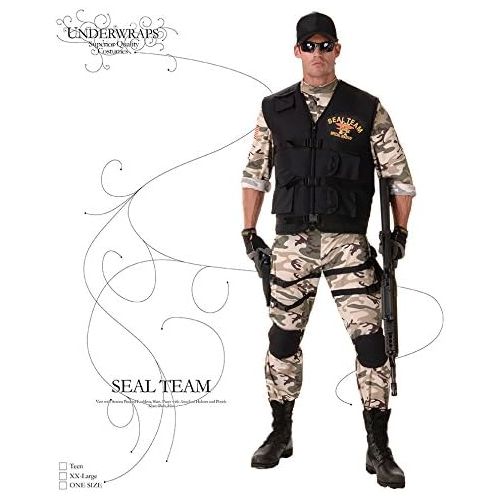  할로윈 용품UNDERWRAPS Mens Plus Size Adult Seal Team Costume-Standard