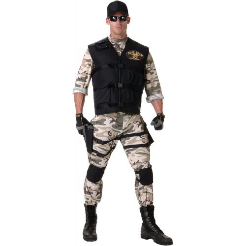  할로윈 용품UNDERWRAPS Mens Plus Size Adult Seal Team Costume-Standard