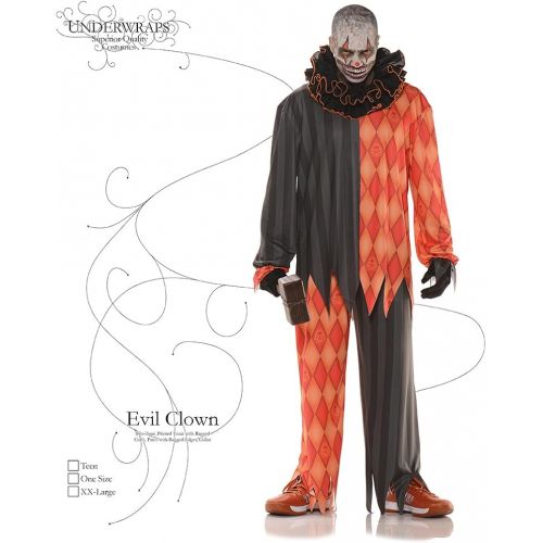  할로윈 용품Underwraps Mens Evil Clown Costume - Twisted