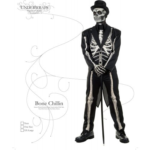  할로윈 용품UNDERWRAPS Men’s Costumes Bone Chillin Skeleton Costume Tuxedo