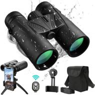 [아마존 핫딜] UNEGROUP Binoculars for Adults, 10x42 HD Low Light Night Vision Compact Binocular, Waterproof Lightweight Binocular Prism FMC BAK4 for Outdoor Birdwatching Sports Games with Smartp