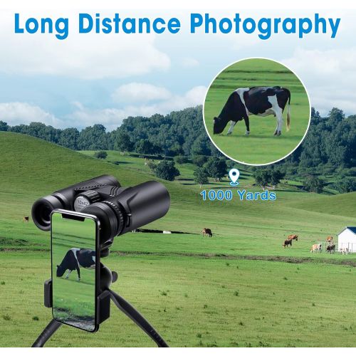  [아마존베스트]UNEGROUP Binoculars for Adults and Kids, 10x42 HD Low Light Vision Compact Binocular, Waterproof Lightweight Binocular Prism FMC BAK4 for Bird Watching Sports Games with Smartphone