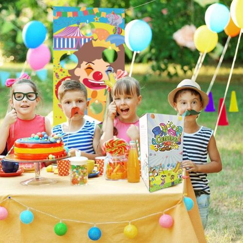  [아마존베스트]UNGLINGA Carnival Toss Games Kids Party Rings Bean Bag Tossing Cones Circus Game Obstacle Course Set for Children Family Adults Outdoor Yard Lawn Supplies