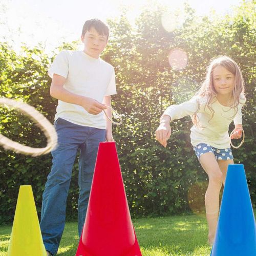  [아마존베스트]UNGLINGA Carnival Toss Games Kids Party Rings Bean Bag Tossing Cones Circus Game Obstacle Course Set for Children Family Adults Outdoor Yard Lawn Supplies