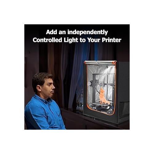  Large 3D Printer Enclosure Upgraded with LED Light, Constant Temperature 3D Printing Dustproof Cover for Ender 5/5 Pro/5 Plus/CR-10/10S/10S PRO/10 Mini/CR-X/CR-20/20 Pro, 35.4