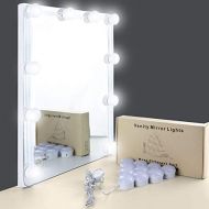 Mirror Lights, UNIFUN Hollywood Style LED Makeup Mirror Lights with 10 Dimmable Bulbs, USB Powered Flexible Lighting Fixture for Bathroom, Makeup Dressing Table (Mirror Not Include