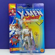 UNIQUETREASUREFREAK MARVEL ACTION FIGURE vintage comics toy biz vtg retro pop culture super hero toybiz 1992 uncanny X-Men moc Shatterstar xforce shatter star