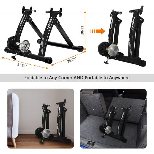  [아마존베스트]unisky Bike Trainer Stand Indoor Exercise Magnetic Bicycle Training Stand Stationery Cycling Trainer for Mountain & Road Bike