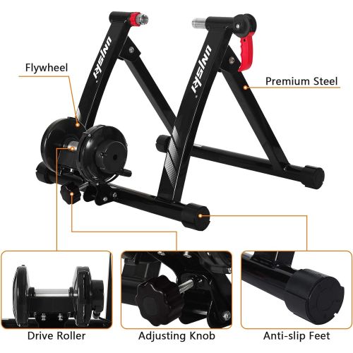  [아마존베스트]unisky Bike Trainer Stand Indoor Exercise Bicycle Training Stand Magnetic Riding Stand for Mountain & Road Bike