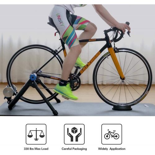  [아마존베스트]unisky Fluid Bike Trainer Stand Indoor Exercise Bicycle Training Stand Mountain & Road Bike Flywheel Stand