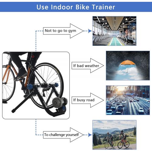  [아마존베스트]unisky Fluid Bike Trainer Stand Indoor Exercise Bicycle Training Stand Mountain & Road Bike Flywheel Stand