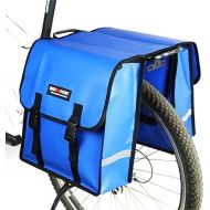 UNISTRENGH Bike Rear Seat Trunk Bag Outdoor Riding Bicycle PannierS Pack with Adjustable Straps and Reflective Stripe for Mountain Cycling (Blue)