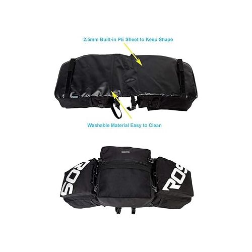  UNISTRENGH Bike Panniers Waterproof Bag - 3 in 1 Multi Function Messenger Panniers for Bicycles - Bicycle Rear Seat Trunk Bag - Saddle Bag for MTB Road Cycling (Black)