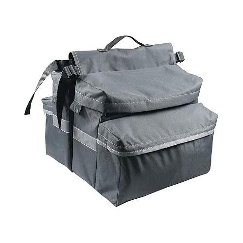  UNISTRENGH Bike Panniers Bags Bicycle Rear Saddle Carrying Bag Outdoor Cycling Luggage Bag Motorcycle Rear Hanging Bag (Gray)