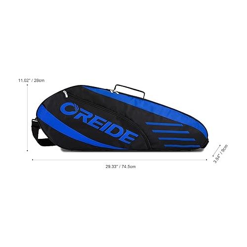  UNISTRENGH Portable Badminton Racket Bag Multifunction Single Shoulder Racket Bag for 3 Racquet or Double Tennis Racket, for Men and Women