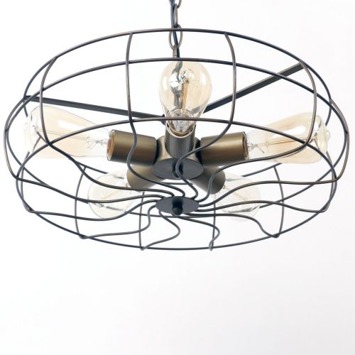  UNITARY Unitary Brand Antique Bronze Rustic Metal Hanging Ceiling Chandelier Max. 200W with 5 Bulb Sockets Bronze Finish