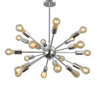 UNITARY Unitary Brand Morden Metal Large Chandelier with 18 Lights Chrome Finish