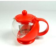 UNIWARE Uniware Tea Pot/Coffee Pot with Removable Stainless Steel Filter (1250ml (5 Cups), Red)