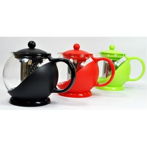  UNIWARE Uniware Tea Pot/Coffee Pot with Removable Stainless Steel Filter (1250ml (5 Cups), Red)