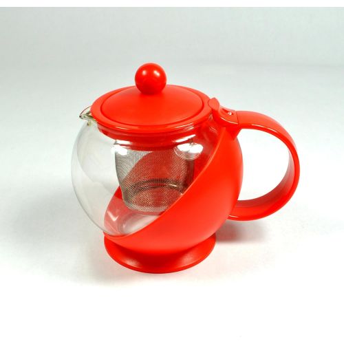  UNIWARE Uniware Tea Pot/Coffee Pot with Removable Stainless Steel Filter (1250ml (5 Cups), Red)