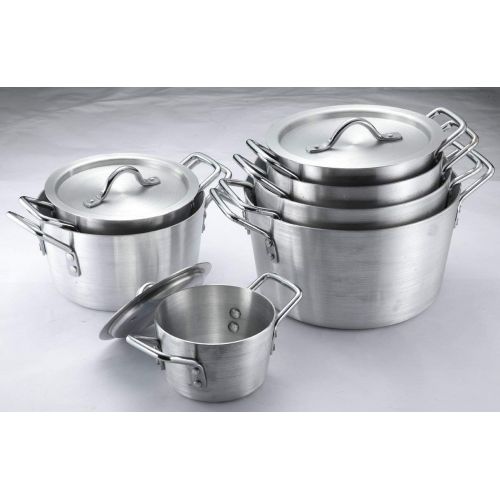  UNIWARE Uniware Heavy Gauge Aluminum Sauce Pot Set (14 Pcs Set (1.5 2.75 3.75 4.75 5.5 7 10 Qt))