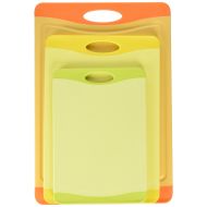 UNIWARE Uniware Microban Antimicrobial Cutting Board Set of 3, Orange/ Yellow / Green