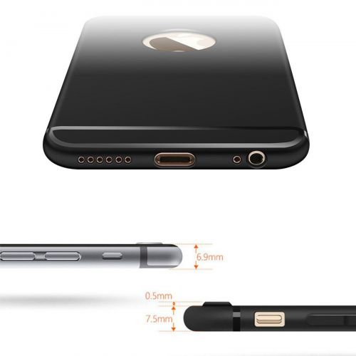  UNIYA iPhone 7 Case, Perfect Slim Fit Ultra Thin Protection Series TPU Black
