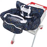 [아마존베스트]UNKU Multifunctional Shopping Cart Seat Cover, 2-in-1 High Chair Cover for Baby and Infant,Starnight Black