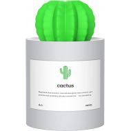 AOLODA Mini Humidifier, 280ml USB Cool Mist Portable Cactus Air humidifier, Ultra-Quiet Operation for Bedroom Home Office Desk Yoga Car Travel(Gray)