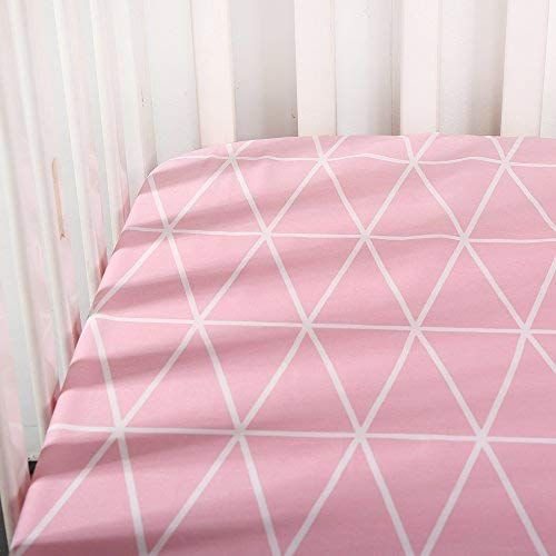  Crib Sheet Set UOMNY 100% Cotton Crib Fitted Sheets Baby Sheet for Standard Crib and Toddler...