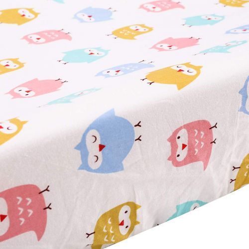  Crib Sheet Set UOMNY 100% Cotton Crib Fitted Sheets Baby Sheet for Standard Crib and Toddler...