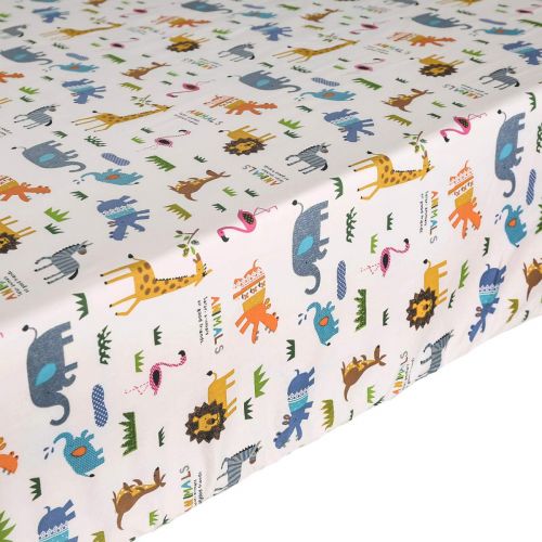  Crib Sheet Set UOMNY 100% Cotton Crib Fitted Sheets Baby Sheet for Standard Crib and Toddler...