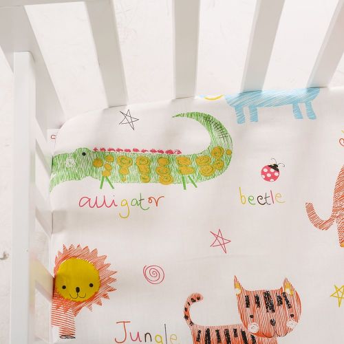  Crib Sheet Set UOMNY 100% Cotton Crib Fitted Sheets Baby Sheet for Standard Crib and Toddler...