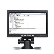 UOTOO 7 inch Small Portable 1024x600 HD LCD Screen Monitor, HDMI VGA AV Input Build in Speaker Remote for Raspberry Pi, Laptop, PC, Security Camera