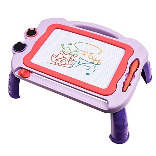  [아마존베스트]UOWGA Magnetic Drawing Board for Kids, Upgraded Writing Sketch Board Educational Learning Toys as Christmas Birthday Gifts for Baby Toddlers Age 2 3 4 5 Year Old (Light Purple)