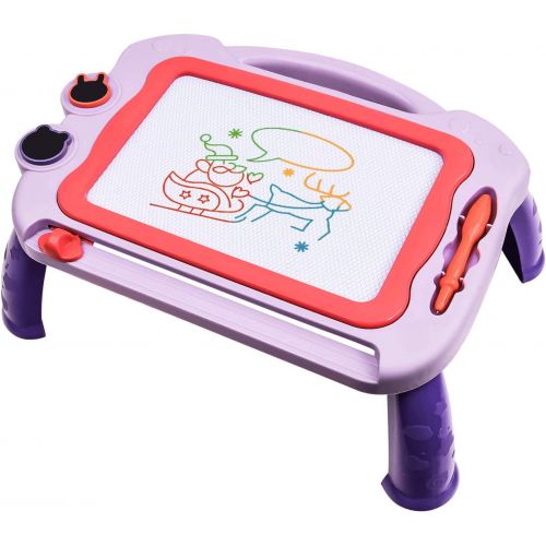  [아마존베스트]UOWGA Magnetic Drawing Board for Kids, Upgraded Writing Sketch Board Educational Learning Toys as Christmas Birthday Gifts for Baby Toddlers Age 2 3 4 5 Year Old (Light Purple)