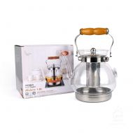 UPIT Clear Glass Teapot With Removable Infuser Induction Cooker (60oz)