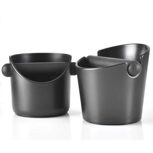  UPKOCH Klopfbox Kaffee Klopfbox Stossdampfender Anti-Rutsch-Behalter fuer Home Cafe Espressomehl-Abfallbehalter (Schwarz)