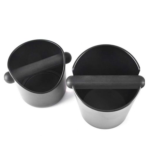  UPKOCH Klopfbox Kaffee Klopfbox Stossdampfender Anti-Rutsch-Behalter fuer Home Cafe Espressomehl-Abfallbehalter (Schwarz)