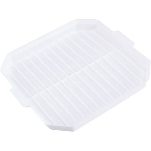  [아마존베스트]UPKOCH Ideal 2 Pcs Microwave Bacon Baking Tray Useful Eggs Sausage Rack Kitchen Cooking Tools Accessories (White)