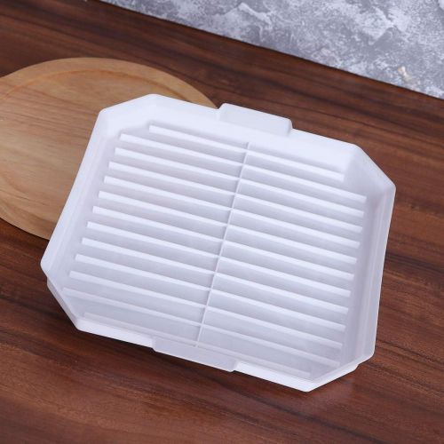  [아마존베스트]UPKOCH Ideal 2 Pcs Microwave Bacon Baking Tray Useful Eggs Sausage Rack Kitchen Cooking Tools Accessories (White)