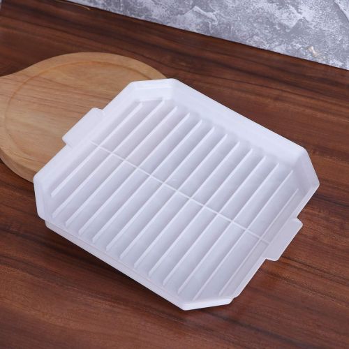  [아마존베스트]UPKOCH Ideal 2 Pcs Microwave Bacon Baking Tray Useful Eggs Sausage Rack Kitchen Cooking Tools Accessories (White)